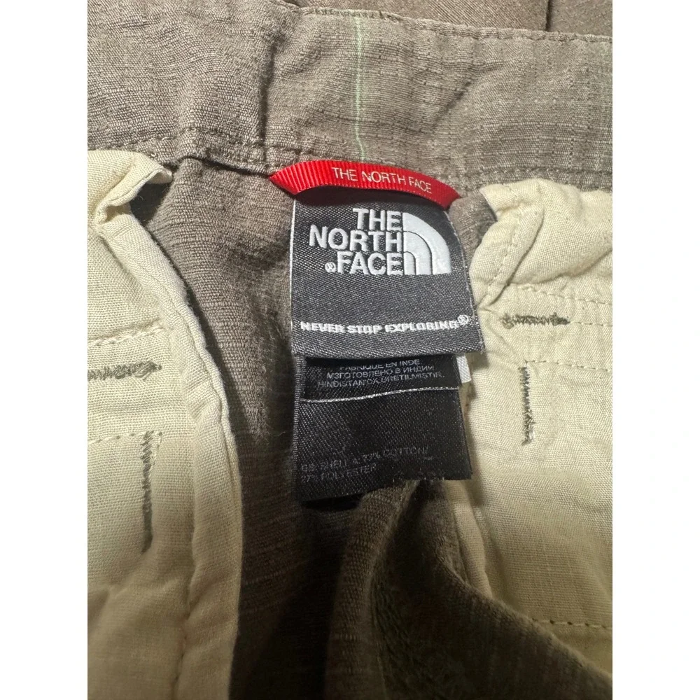 The North Face Mens Winter Surplus Cargo Shorts Plaid Brown Green FA 802331